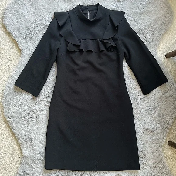 Banana Republic | Dresses | Banana Republic Womens Black Ruffle Yoke Bistretch Shift Dress 34 Sleeve 2 | Poshmark Banana Republic | Dresses | Banana Republic Womens Black Ruffle Yoke Bistretch Shift Dress 34 Sleeve 2 | Poshmark